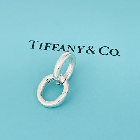 Tiffany Round Clasping Link Bracelet Extender Spring Jump Ring Charm or Necklace - 0