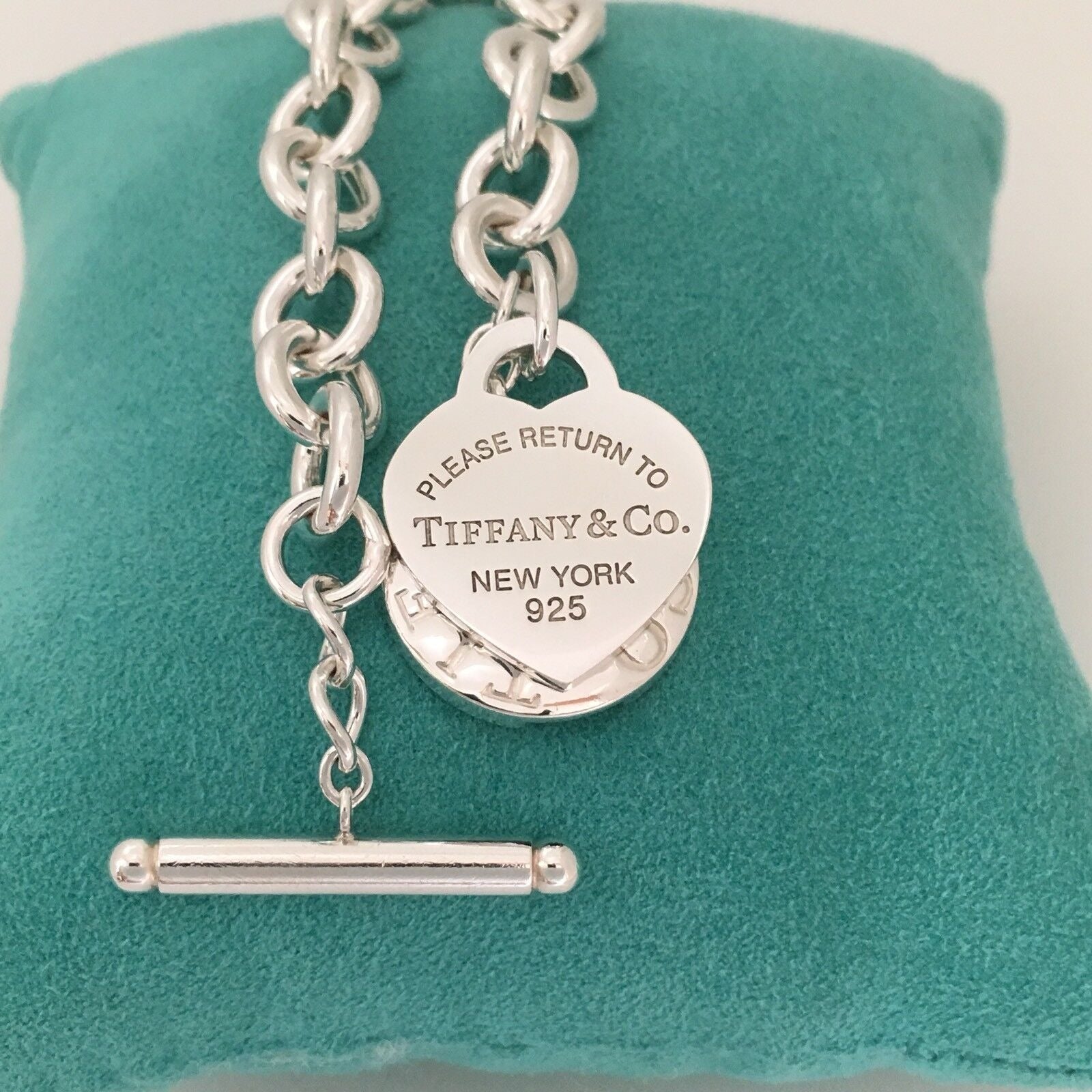 Please Return to Tiffany & Co Heart Tag Toggle Bracelet in Sterling Silver