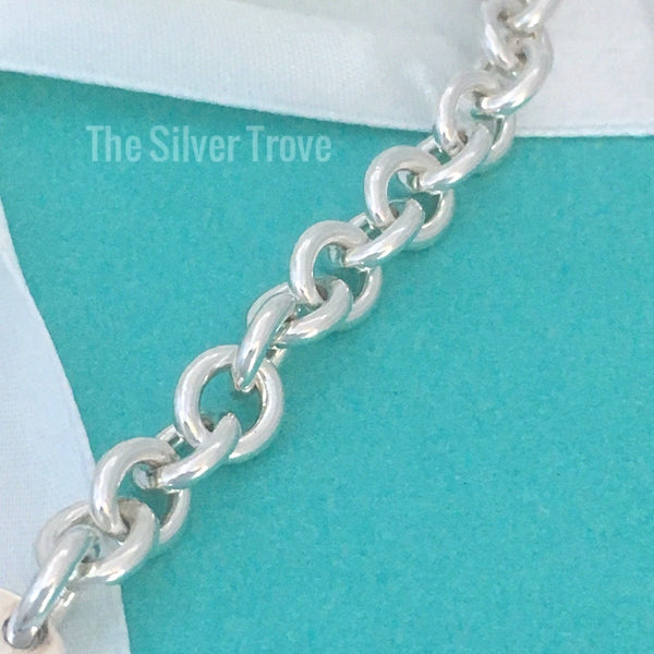 15" Please Return To Tiffany & Co Center Heart Tag Silver Choker Necklace - 6