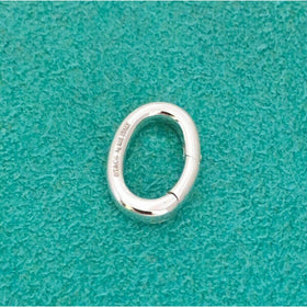 Tiffany Jump Ring Oval Clasping Link Spring Charm or Pendant Holder Attachment - 0