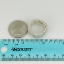 Size 7.5 Tiffany & Co Somerset Dome Sterling Silver Ring Mesh Weave Flexible Unisex-6