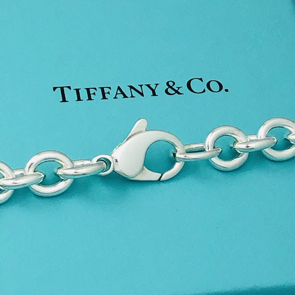 22" Tiffany Round Link Rolo Necklace in Silver - Mens Unisex