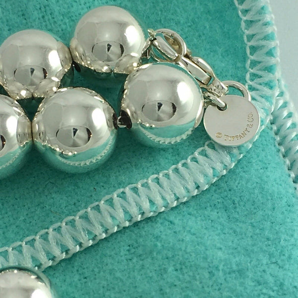 Tiffany HardWear Ball Bracelet in Silver 10mm Beads - 9" RARE Extra Large - 5