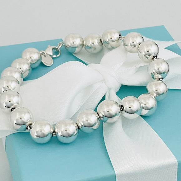 Tiffany HardWear Ball Bracelet in Sterling Silver 10mm Beads - 8.25" Medium/Large