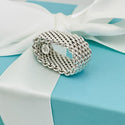 Size 6.5 Tiffany & Co Somerset Ring Mesh Weave Flexible Ring in Sterling Silver - 3