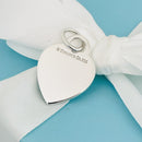Tiffany & Co Sterling Silver Engravable Blank Heart Tag Charm or Pendant GENUINE-1