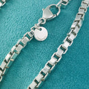 18" Tiffany & Co  Mens Unisex Venetian Box Link Necklace in Sterling Silver-4