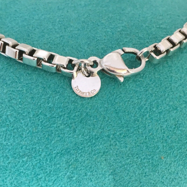 Rare 9" Large Tiffany & Co Venetian Box Link Bracelet in Sterling Silver Mens Unisex - 2