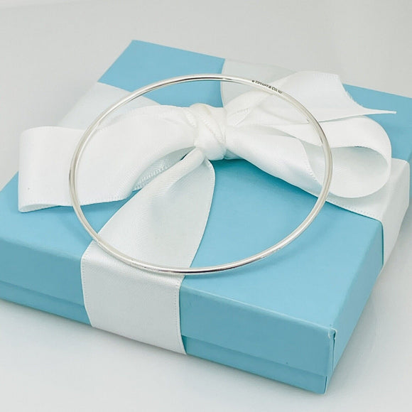 Tiffany & Co Thin Wire Bangle Bracelet Stacking in Sterling Silver