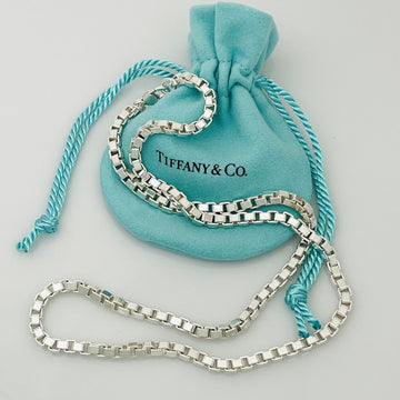 20” Tiffany & Co Venetian Box Link Necklace in Sterling Silver - Large Men’s Unisex