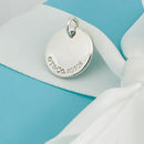 Tiffany Silver Letter D Alphabet Initial Round Circle Notes Charm Pendant-3