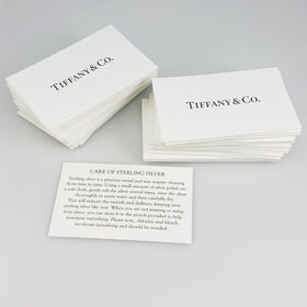 100 Tiffany & Co Silver Jewelry Care Cards