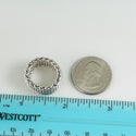 Size 4.5 Tiffany & Co Somerset Mesh Weave Flexible Dome Ring in Sterling Silver - 6