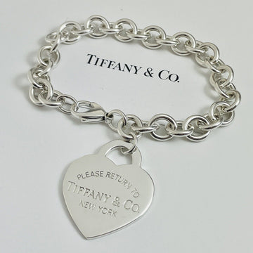 Please Return to Tiffany Jumbo Heart Tag Bracelet Extra Large Charm 7.75" - 0