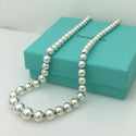 16.5" Tiffany & Co HardWear Graduated Bead Ball Necklace in Silver with Blue Box - 3