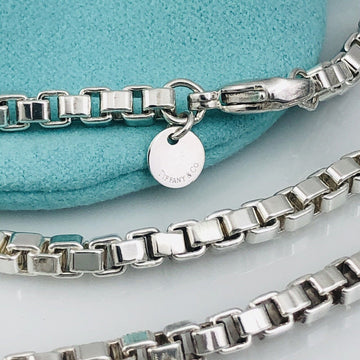 22” Tiffany & Co Venetian Box Link Necklace in Sterling Silver - Large Men’s Unisex - 0