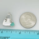 Tiffany Handbag Purse Charm Blue Enamel Heart in Sterling Silver - 7