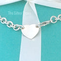 15" Please Return To Tiffany & Co Center Heart Tag Silver Choker Necklace - 2