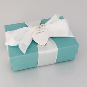 Tiffany & Co Blank Heart Tag Charm or Pendant Engravable in Sterling Silver - 0