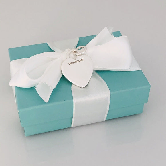 Tiffany & Co Blank Heart Tag Charm or Pendant Engravable in Sterling Silver