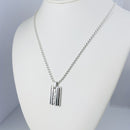 24" Tiffany & Co  Mens Unisex Atlas Dog Tag Bead Necklace in Sterling Silver-2