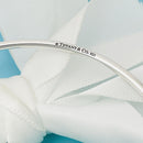 Tiffany & Co Thin Wire Bangle Bracelet Stacking in Sterling Silver-3