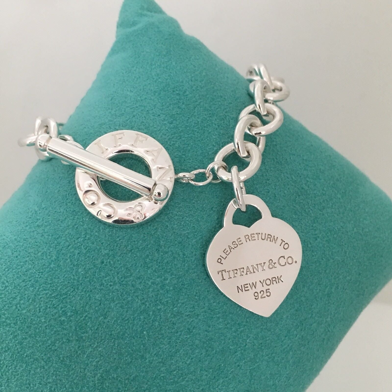 Please Return to Tiffany & Co Heart Tag Toggle Bracelet in Sterling Silver