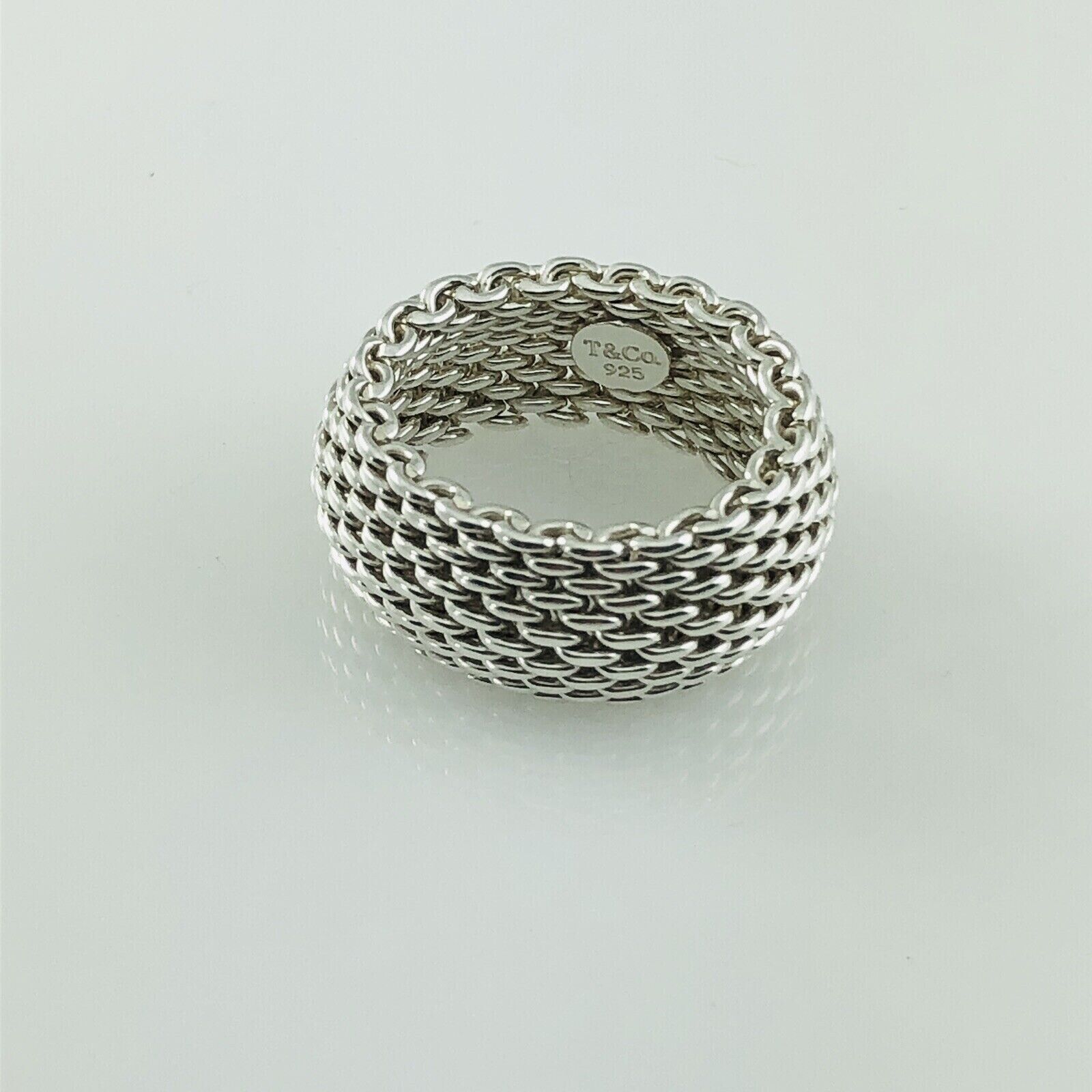 Tiffany & Co Somerset Mesh Weave Dome Ring Size 6 / Men's Unisex