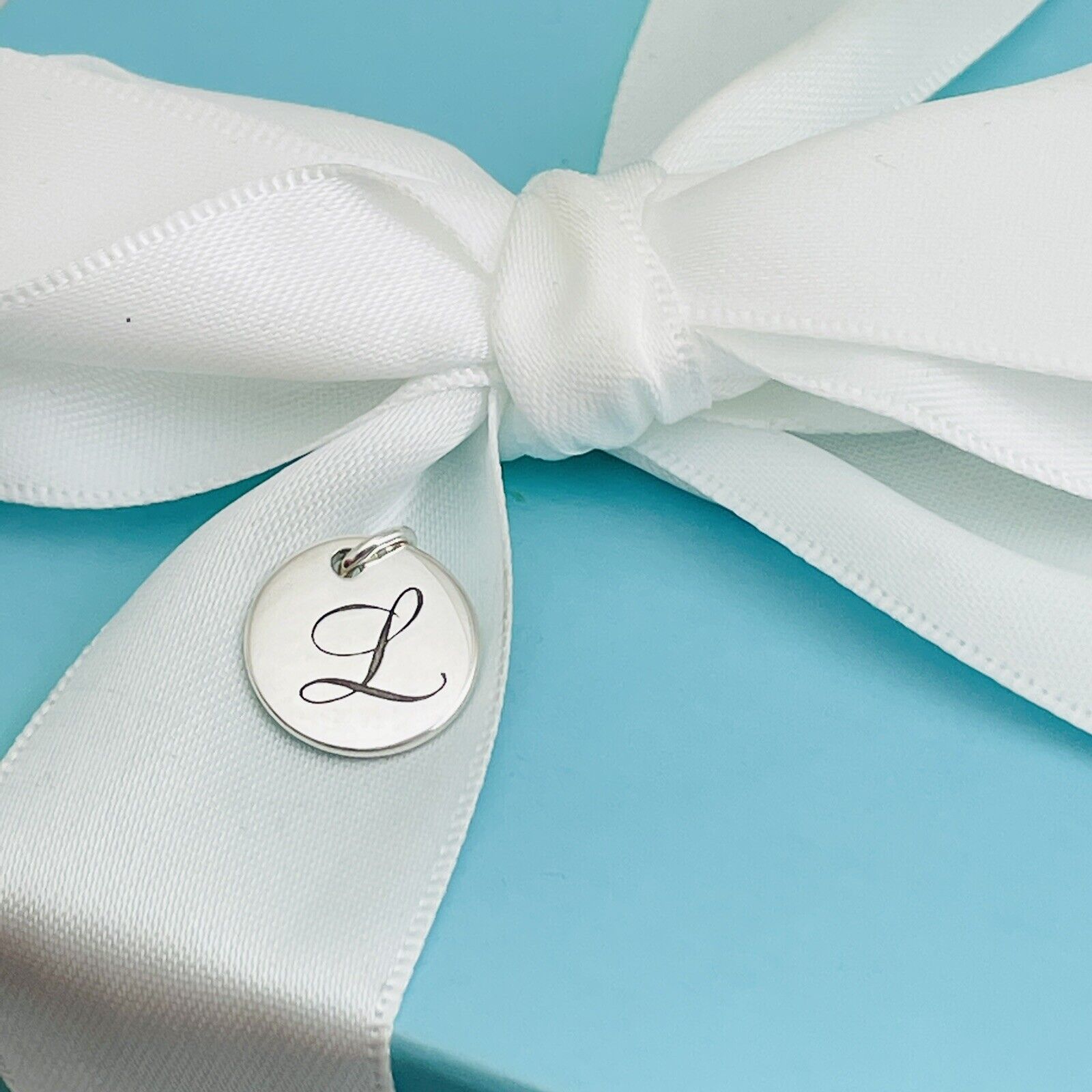 Tiffany Letter L Notes Alphabet Disc Pendant
