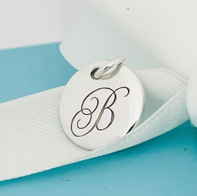 Tiffany Letter B Notes Alphabet Disc Pendant