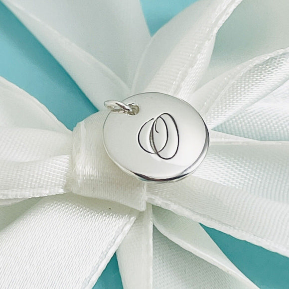 Tiffany Letter O Notes Alphabet Disc Pendant