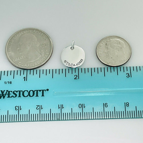 Tiffany Letter M Notes Alphabet Disc Pendant in Silver