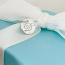 Tiffany Silver Letter D Alphabet Initial Round Circle Notes Charm Pendant-2