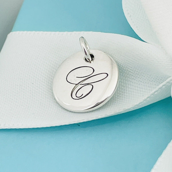 initial disc necklace tiffany