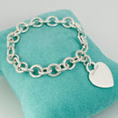 9.5" Extra Large Tiffany & Co Classic Heart Tag Charm Bracelet in Silver-3