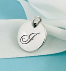 Tiffany Letter J Notes Alphabet Disc Pendant-1