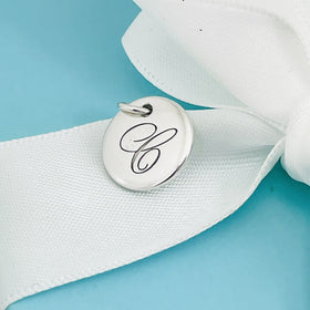 Tiffany Letter C Notes Alphabet Disc Pendant - 0