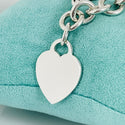 9.5" Extra Large Tiffany & Co Classic Heart Tag Charm Bracelet in Silver - 5