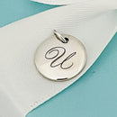 Tiffany Letter U Notes Alphabet Disc Pendant-1